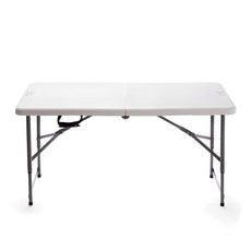 OUTDOOR-FOREST 吹塑成型對半折疊式3段高度調節戶外桌 1200, 白色