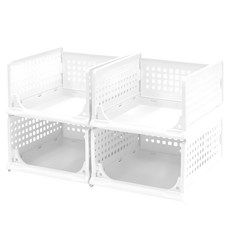 comet 滑動式收納箱 大型 4入, 4個, 白色