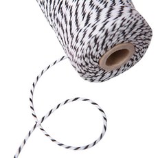 이색 트와인 끈, 검정, 100m, 1개