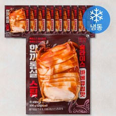 한끼통살 스팀 슬라이스 바베큐립맛 닭가슴살 (냉동), 100g, 1개입, 10개