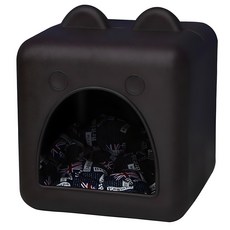 Redpuppy 瑞秋寵物硬睡墊, 黑巧克力