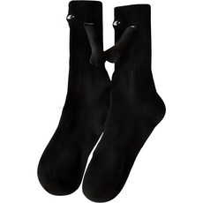 다다랜드 가까이가면 손잡는 파티 양말, 블랙, 1세트