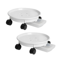 IRIS OHYAMA 愛麗思歐雅瑪 滾輪式花盆底座 2入組, 白色, 1組