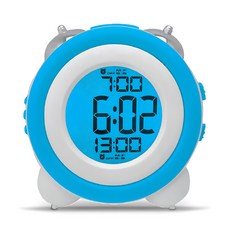 Lifesalim 大音量數位LED桌上型恐龍鬧鐘, 藍色