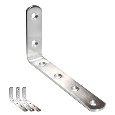 EMPIRE 補強五金 不鏽鋼L型角鐵支架, 4個