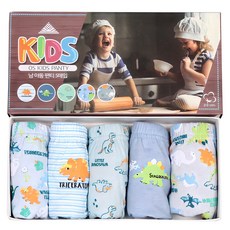 兒童系列 男童用 侏羅紀純棉三角內褲 5件入組