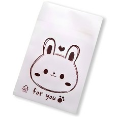 INMNP 兔子霧面餅乾分裝袋, 200入, 1組