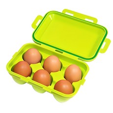 Daverse 雞蛋盒, 綠色, 6格, 1個