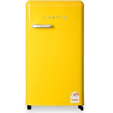 쿠잉전자 레트로 소형 냉장고 REF-S92Y, 퓨어옐로우