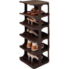 Mabel In Home 高級款纖薄省空間6層鞋架, 黑色, 1個