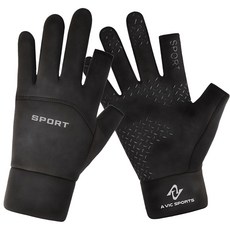 A-VIC SPORTS 摩托車手指觸控防寒手套, 黑色