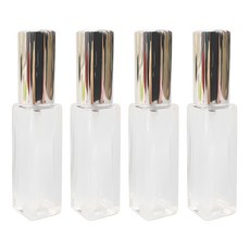 ABM 유리 향수공병 10ml, 실버 + 투명, 4개
