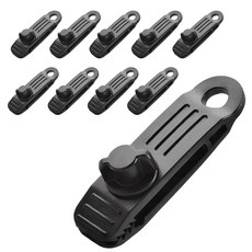 루아즈 다용도 캠핑용품 텐트 집게 이지클립 스토퍼 타프클립 10p, 블랙
