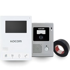 Kocom門鈴套裝4線可視對講白色KCV-434W, KCV-434(白色)