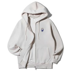 ALVINCLO 小熊刺繡連帽拉鍊外套 AZH658