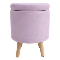 BANFF 布製圓形收納椅, 粉紅色, 1個