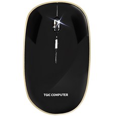 TGIC 저소음 무선 마우스, 블랙, DJWM-3200