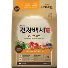 건강백서 전연령 강아지 기능성 사료, 피부/피모+알러지, 3.9kg, 1개