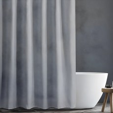 圖案印花防水浴簾, 1組, 灰色