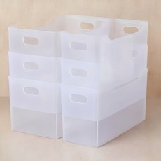 Modern House 韓國製 冰箱整理半透明托盤 大3入 + 小3入 組合, 1套