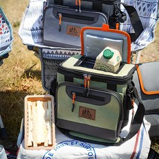 OUTDOOR-FOREST 折疊式野餐保冷袋 冰桶, 綠色, 9L, 1個