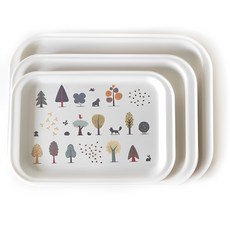 Shina Living Industry 植物風托盤3件組, 混色