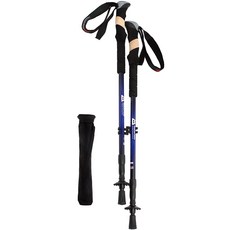 mountainequipment Eagle 3段式登山杖 2入 + 登山杖收納袋, 藍色