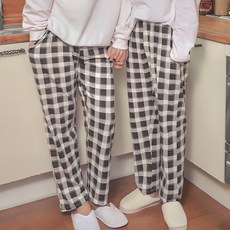 코코드림 커플용 에브리바디 체크바지 파자마 HX105