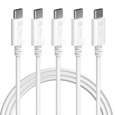 VALUEM 60W CtoC 超高速充電線 5入組, 白色