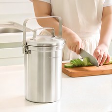 Nature Living 全不鏽鋼 304 廚房廚餘桶 3L, 單一顏色, 1個