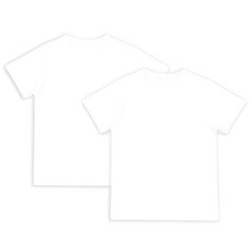 메이키즈 유아동 주니어 통기성 무형광 순면 반팔티 2P