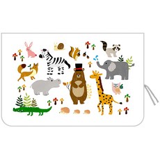 Banybany 印花汽車遮陽罩+綁繩 隨機出貨, 1組, 11 Animal Party(遮光款)+繩子(隨機出貨)