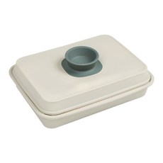 incoc 矽膠微波爐烤箱容器+蓋子, 橄欖綠, 1個