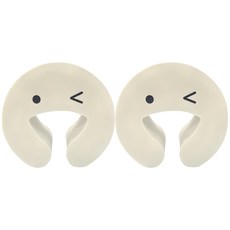 aguard 眨眼造型門擋, 象牙白, 2入