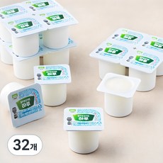 풀무원다논 하루 요거트 컵플레인, 80g, 32개