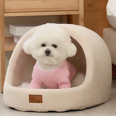 Redpuppy 圓頂絨毛寵物屋, 象牙白