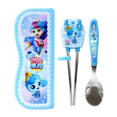 Catch Teenieping 兒童輔助筷+湯匙+收納盒組, Shashaping, 湯匙+學習筷子+收納盒, 1組