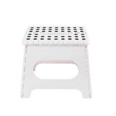 라이크하우스 접이식 의자 폴딩체어 스툴, 화이트, 1개