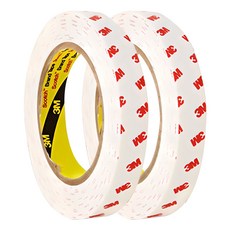 3M 泡棉雙面膠帶, 白色, 2捲