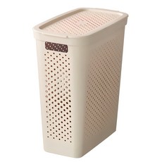 Nature Living 圓點圖案纖薄縫隙洗衣籃, 米色