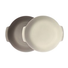 Nineware 義大利麵碗2件組象牙色灰色, 象牙白+灰色, 1組