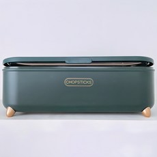 굿즈틱스 물빠짐 식기 보관 수저통, 그린, 1개