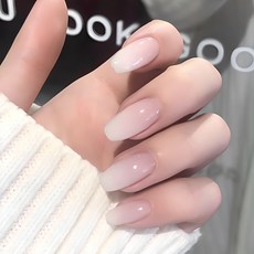 바르나 시럽 누드 웨딩 붙이는 네일팁 세트 A타입, 혼합색상, 1개