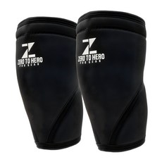 ZERO TO HERO 氯丁橡膠健身護膝 7mm 2入, 1套, 黑色