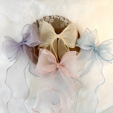 BEASOL 蝴蝶結絲帶髮夾 4個入