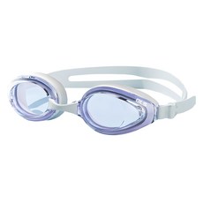 GLS 高級防霧無鏡面休閒泳鏡, 1個, C 7 白色 + 薰衣草紫