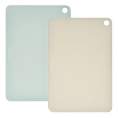 Glasslock 防護套 TPU 切菜板 2 件套, 1套, 牡蠣灰 + 薄荷綠