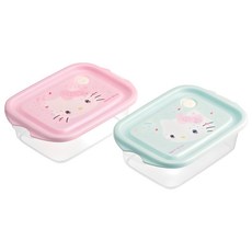 Skater 微波爐蒸氣容器便當 2種組, Hello Kitty, 1組
