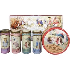 PETER RABBIT 比得兔 精選餅乾禮盒組, 奶油餅乾 454g+捲心酥 4款 100g, 1組