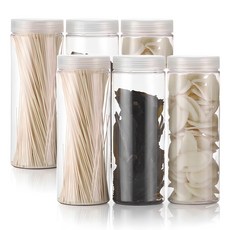 非工程冰箱圓形收納容器大號 6p+32 貼, 1組